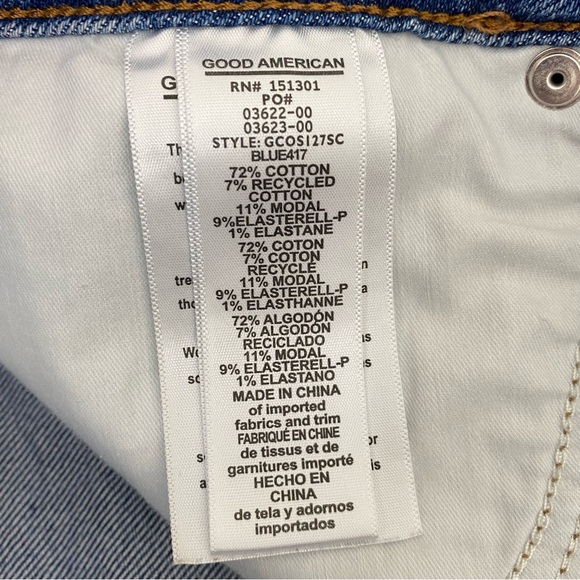 Good American High Waist Shorts Womens 6/28 Frayed Hem - Picture 4 of 5